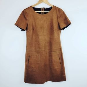 DEX | Faux Brown Suede Dress Size Small